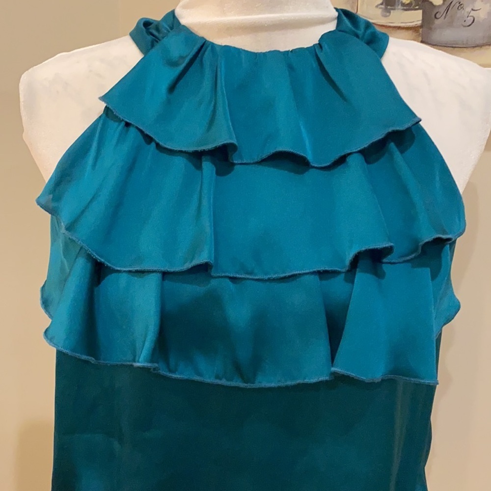 Apt 9 Teal Ruffle Top - image 3